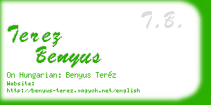 terez benyus business card